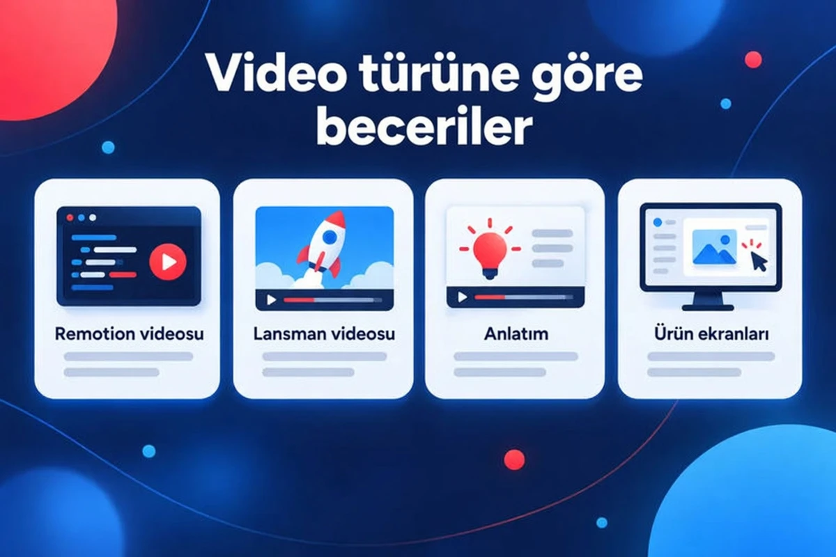 Video türüne göre Claude Code skill'leri: Remotion videosu, lansman videosu, anlatım videosu ve ürün ekranları
