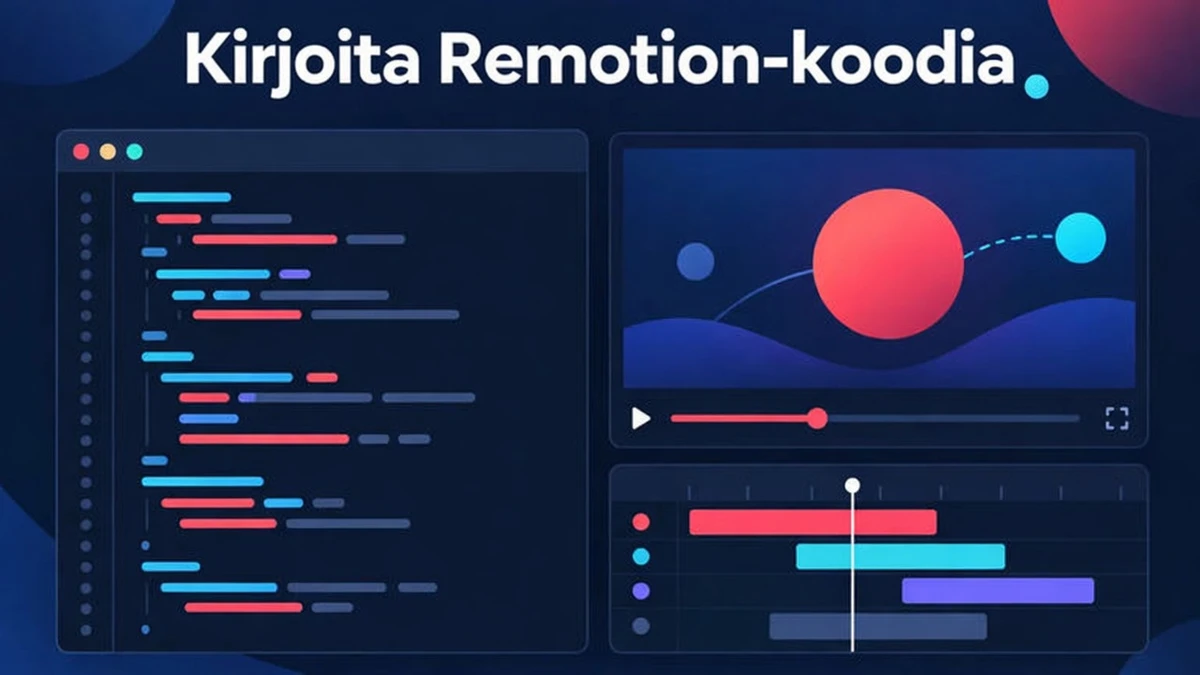 Kirjoita Remotion-koodi itse: React-komponentti vastaanottaa ruudun numeron ja piirtää yhden animaation ruudun