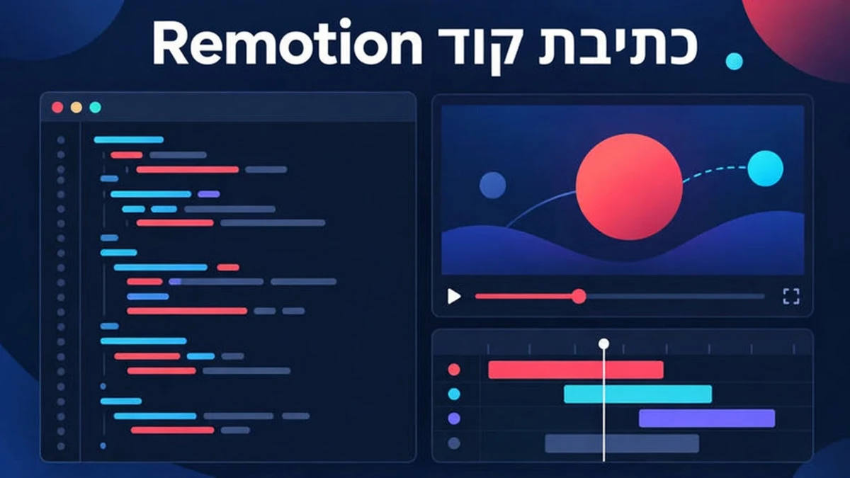 כתיבת קוד Remotion בעצמכם: קומפוננטת React מקבלת מספר פריים ומציירת פריים אחד של האנימציה