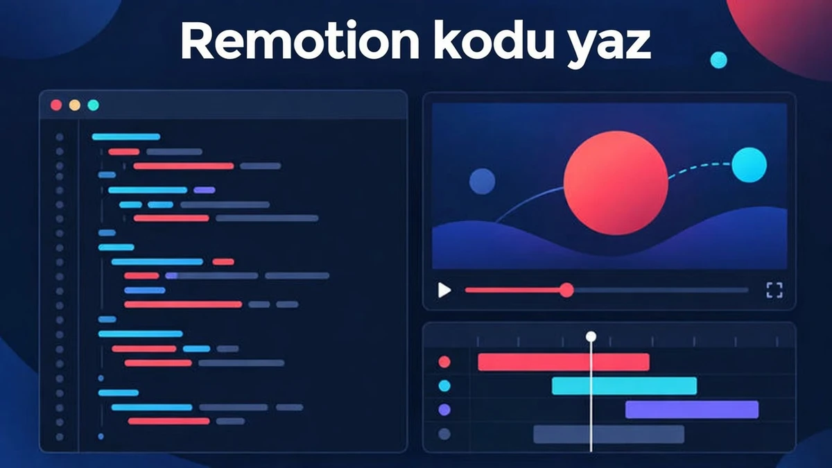 Remotion kodunu kendiniz yazın: bir React bileşeni bir kare numarası alır ve animasyonun bir karesini çizer