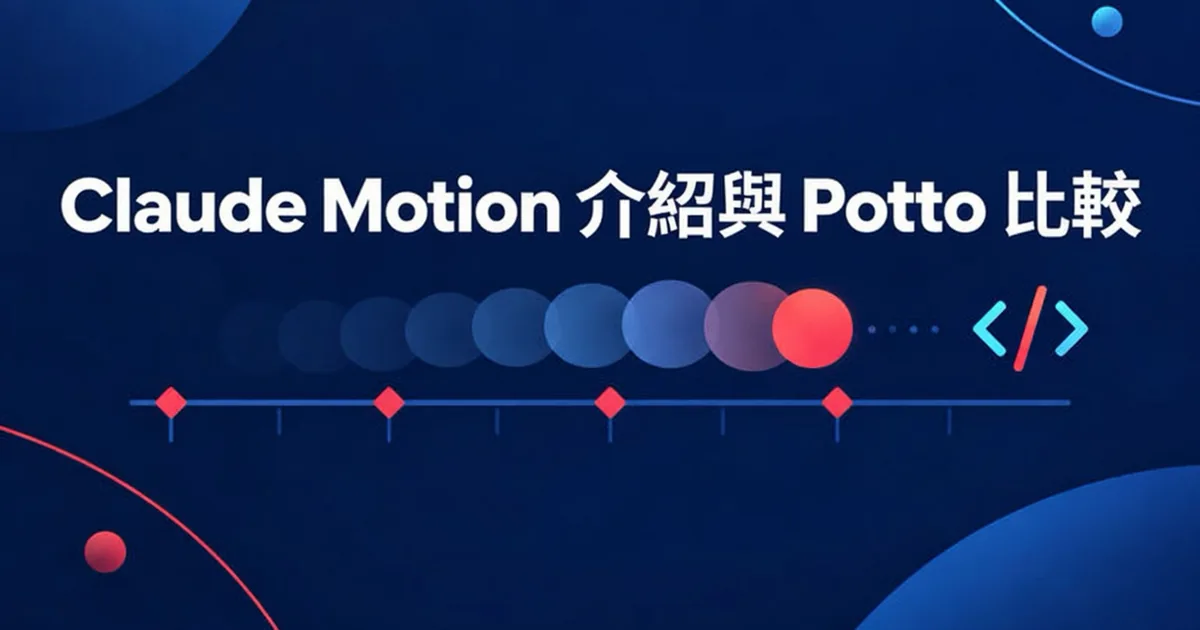 封面： Claude Motion 是什麼？功能介紹與 Potto 比較