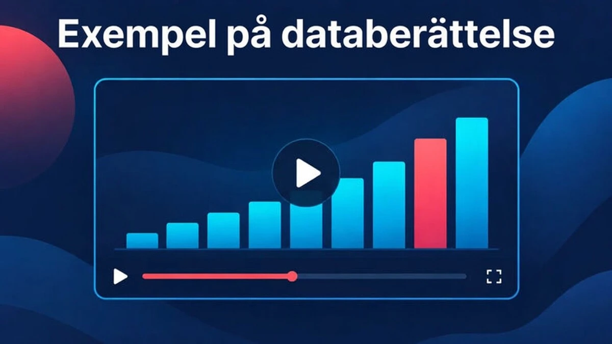 Ett exempel på en data story-explainer video med ett stapeldiagram, en före- och efter-jämförelse och en avslutande rubriksiffra.