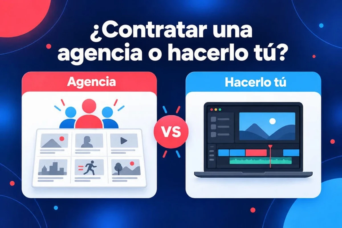 Contratar una agencia de vídeos explicativos o hacer el vídeo tú mismo, como dos opciones lado a lado