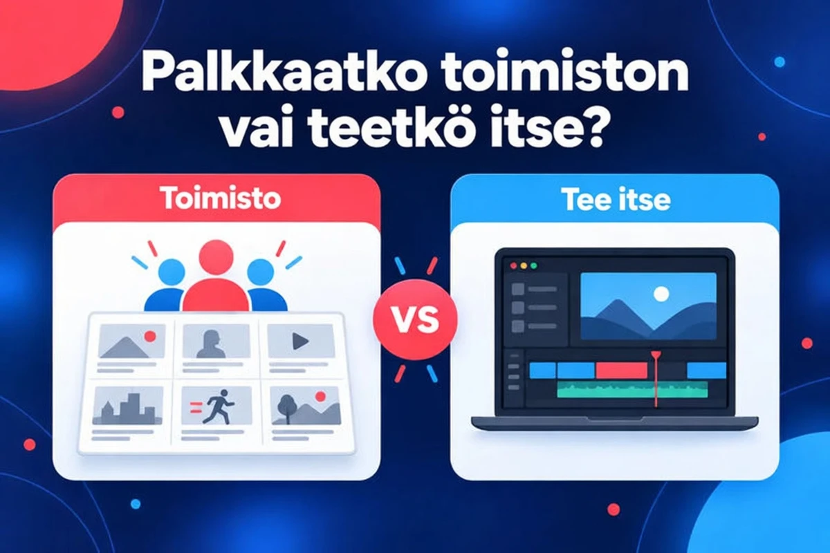 Palkkaa selitysvideoita tekevä toimisto tai tee video itse, kahtena rinnakkaisena vaihtoehtona