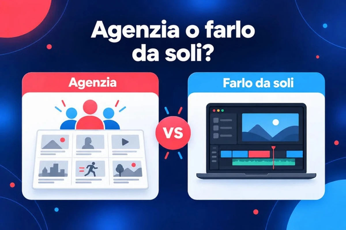 Incaricare un’agenzia di video esplicativi o realizzare il video da soli, come due opzioni affiancate