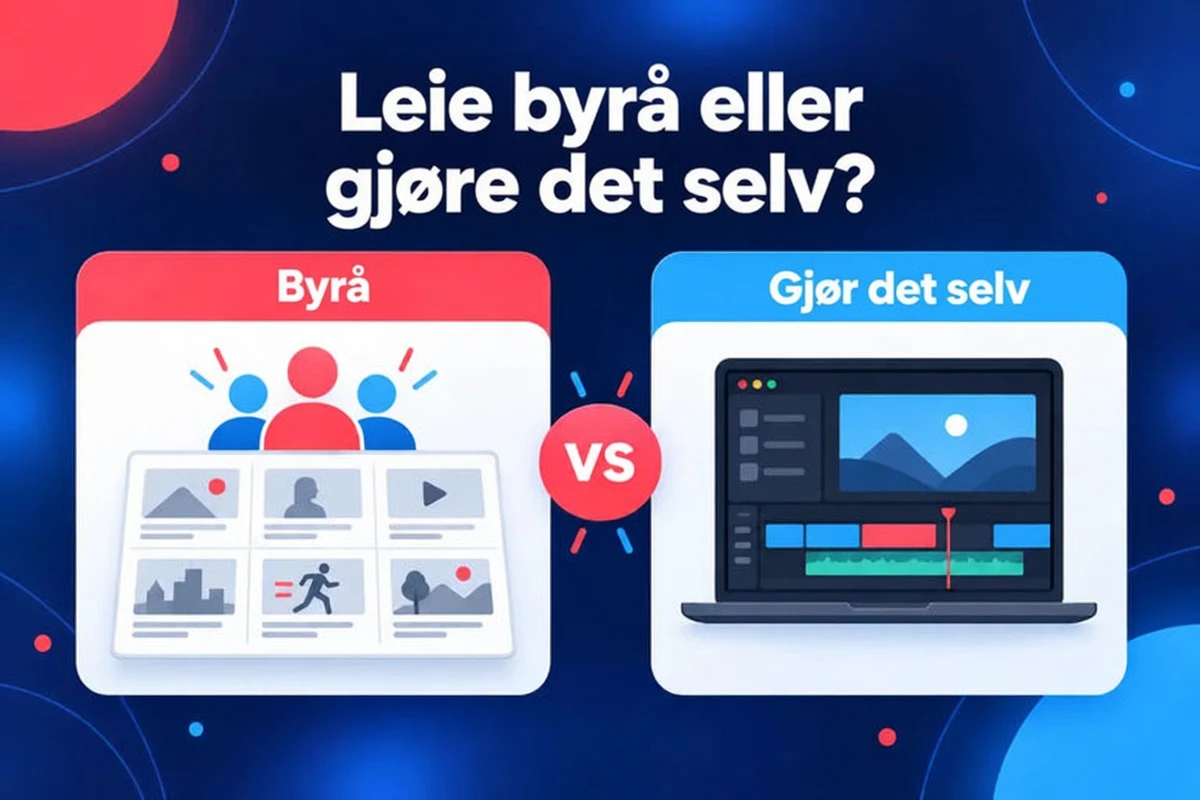 Lei inn et byrå for forklaringsvideoer eller lag videoen selv, vist som to valg side om side