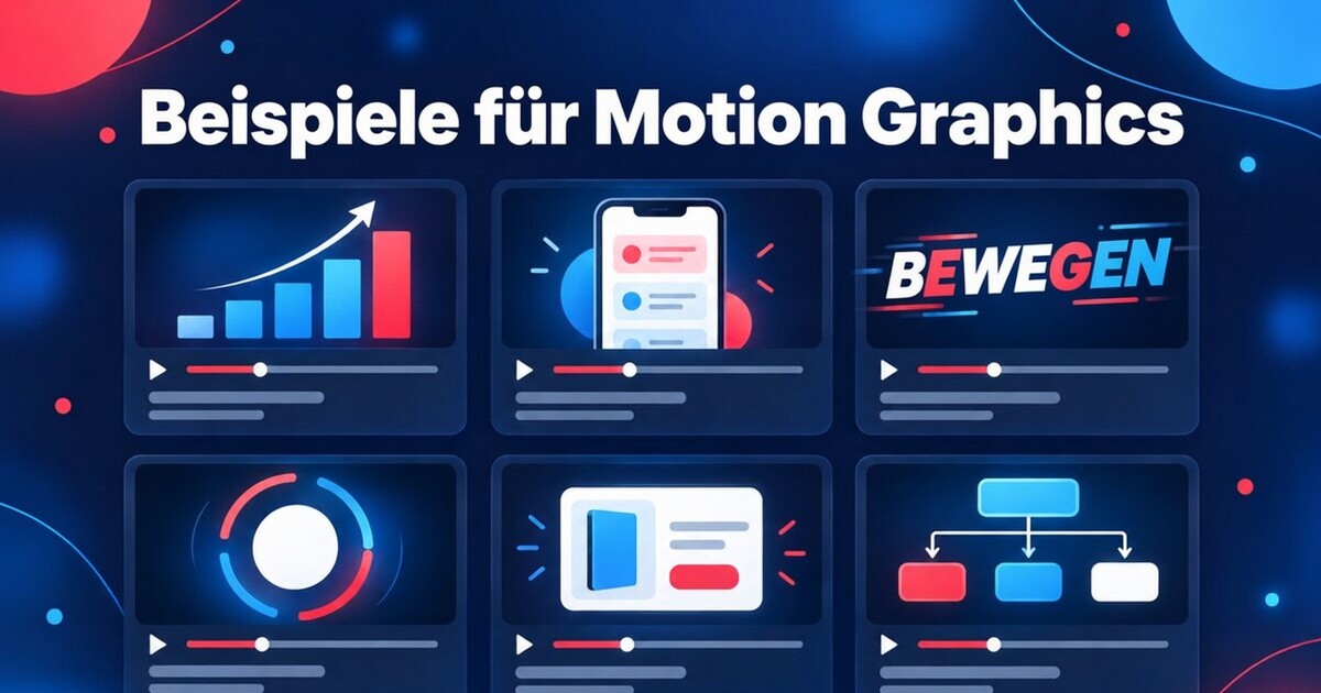 Titelbild: Motion-Graphics-Beispiele: KI-gestützte Videos nach Aufgabe sortiert