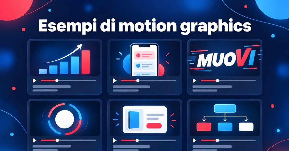 Copertina: Esempi di motion graphics: video assistiti dall'IA ordinati per funzione