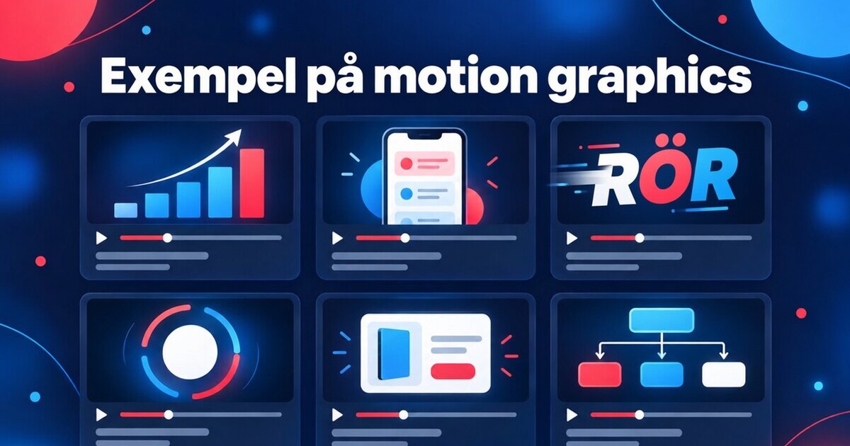 Omslag: Motion graphics-exempel: AI-stödda videor sorterade efter vad de gör