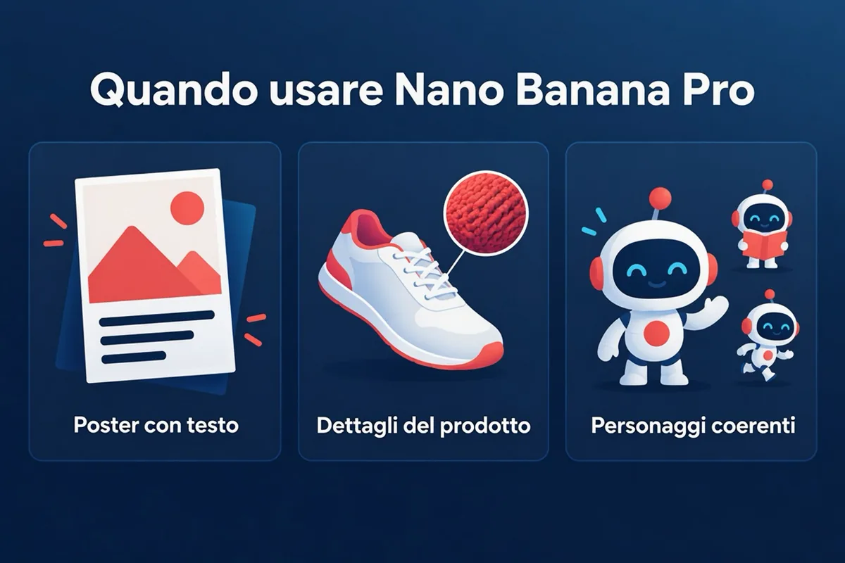 Nano Banana 2.1 vs Nano Banana Pro: guida visiva alla scelta del modello per bozze, immagini di prodotto, poster con testo e personaggi