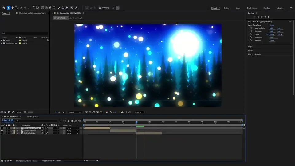 Particle Systems Visual Reel example