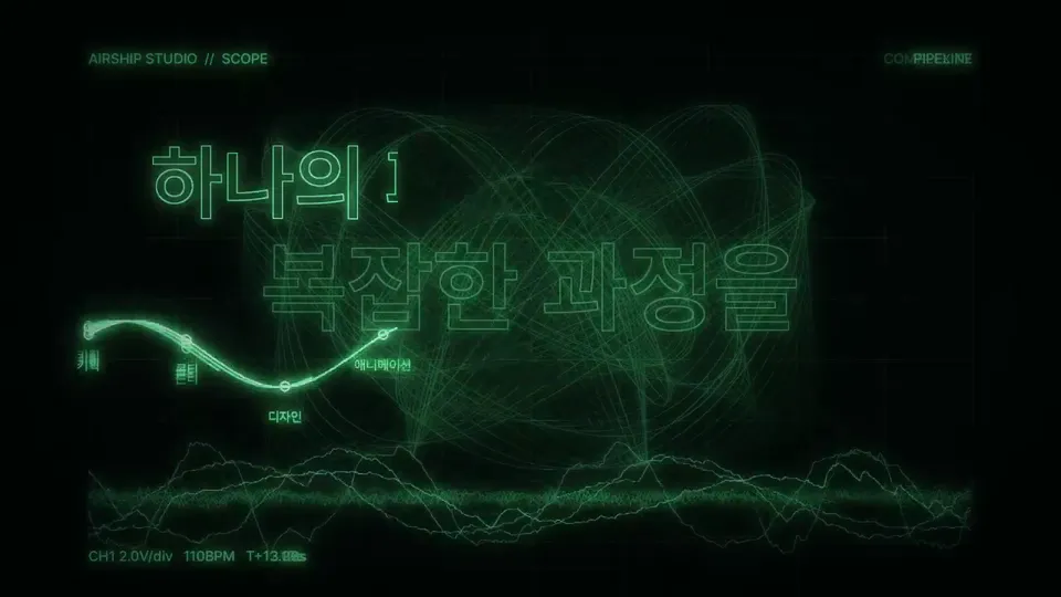 Eksempel på Green Oscilloscope Brand Intro