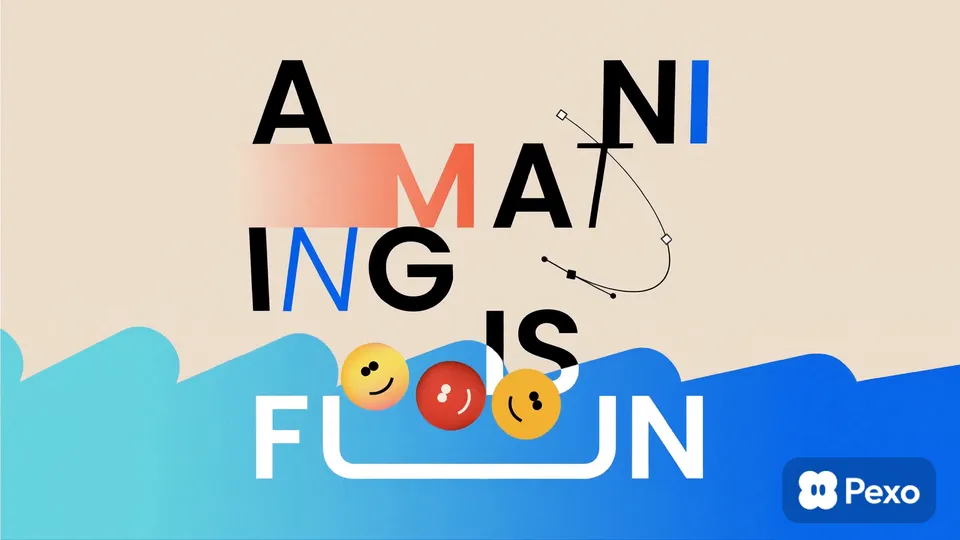 Contoh Animating is Fun Typography