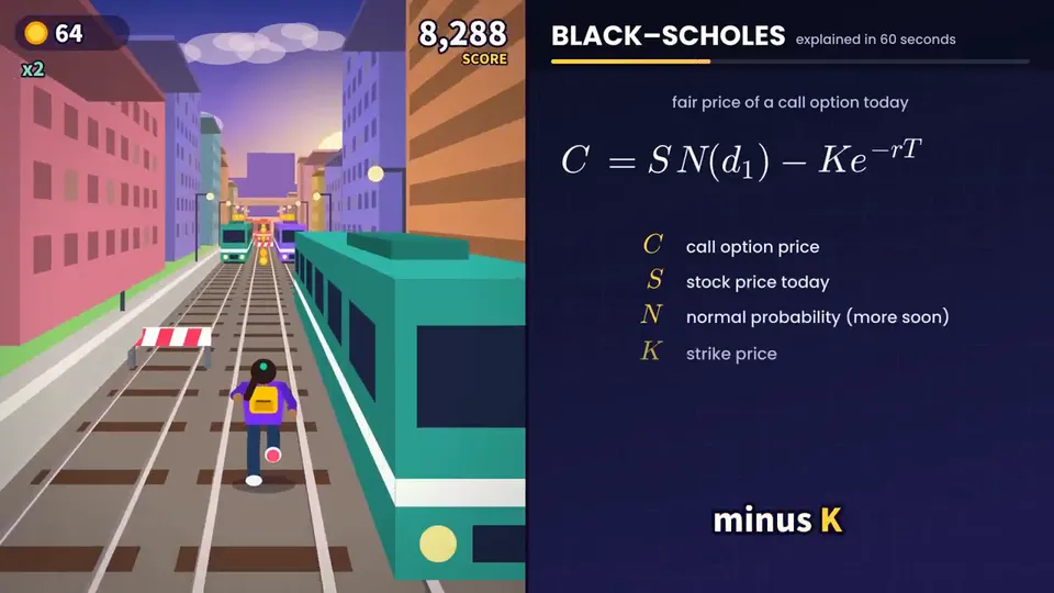 A 60-Second Formula Explainer Beside an Endless Runner, Original video