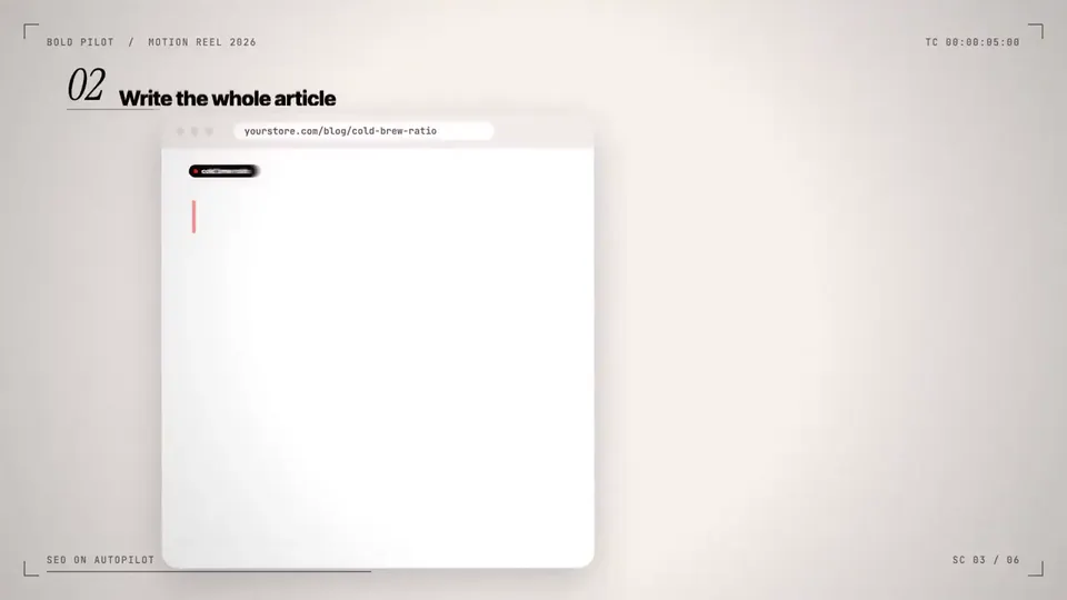 Bold Pilot SEO Promo, Original video