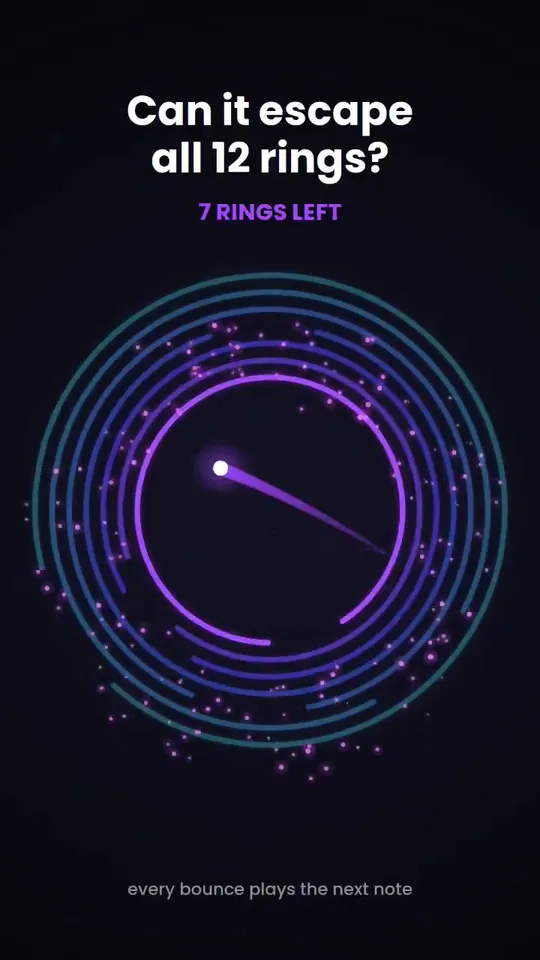 Bouncing Ball Trapped Inside Twelve Rings, Original video