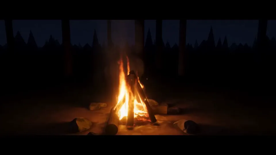 Nighttime Volumetric Fire Ambience Films, Original video