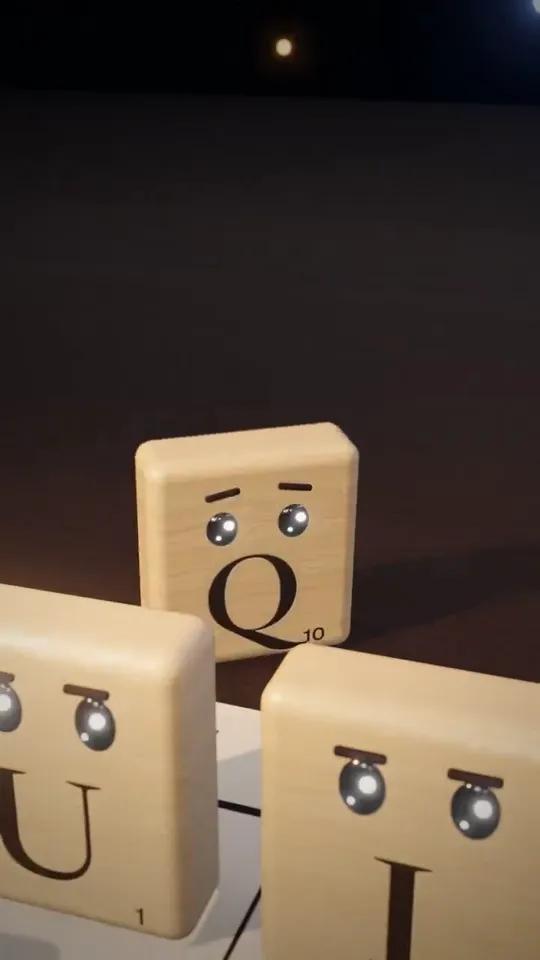 Cartoon Story About Living Word Tiles, Original video