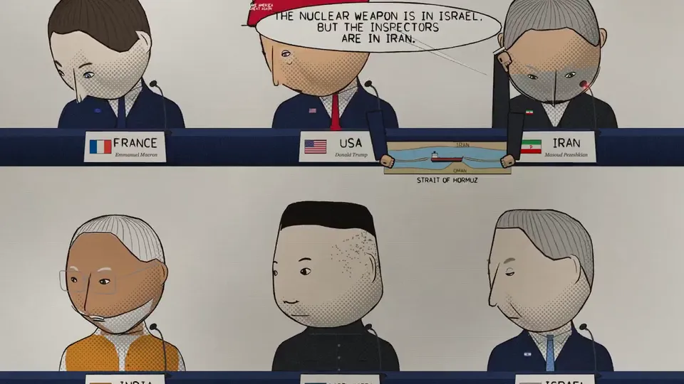 Hand-Drawn Satirical Roundtable, Original video