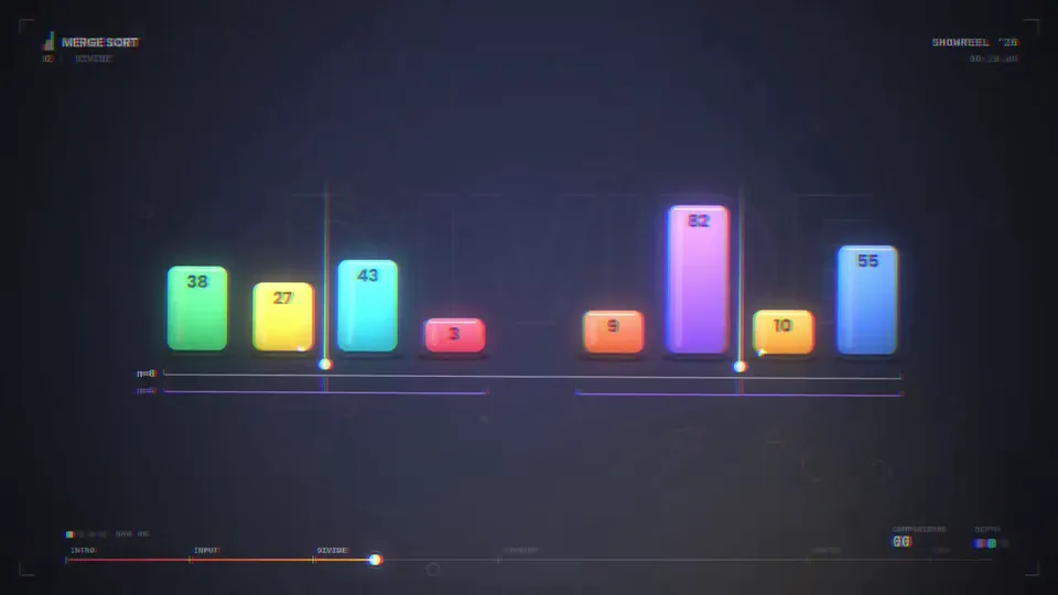 Colorful Bars: Split and Merge, Original video