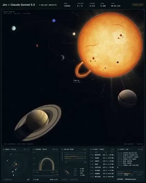 Observatory instrument HUD (solar observatory HUD), Original video