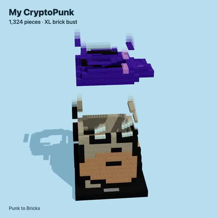 Voxel brick bust build, Original video