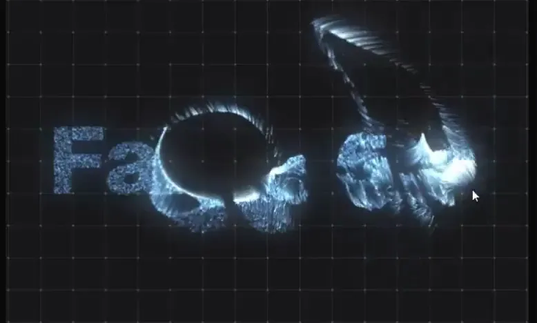 Cursor Tears Glowing Particle Text Apart on a, Original video