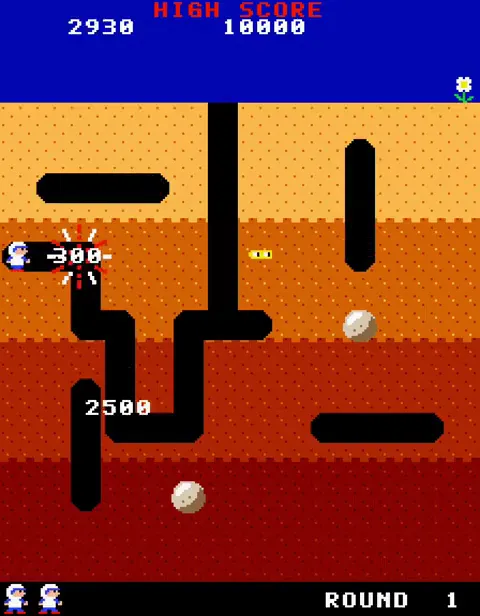 Pixel soil-strata arcade demo, Original video