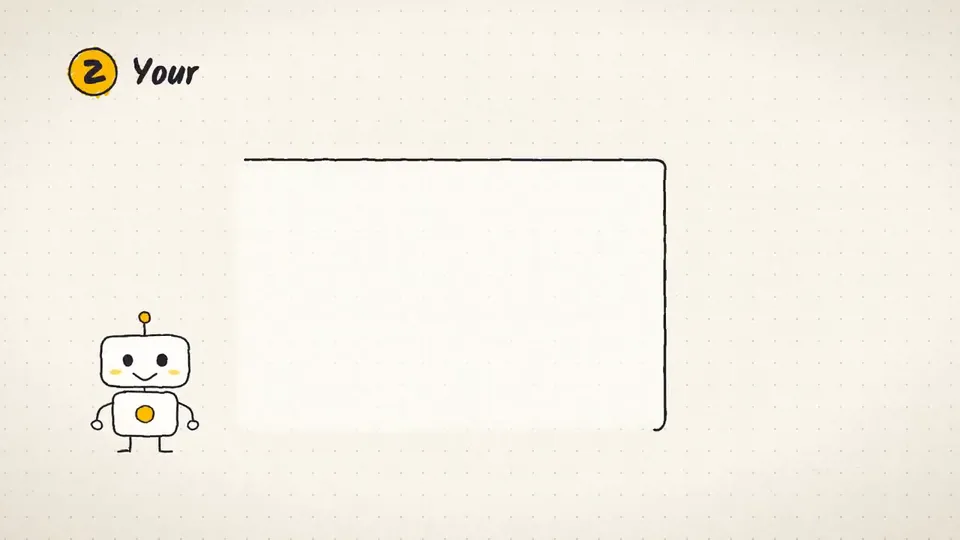 Hand-drawn whiteboard explainer for a three-step workflow, Original video