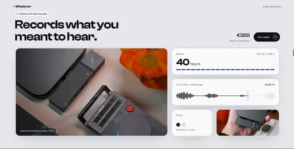 Scroll-Based Section Showcase, Original video