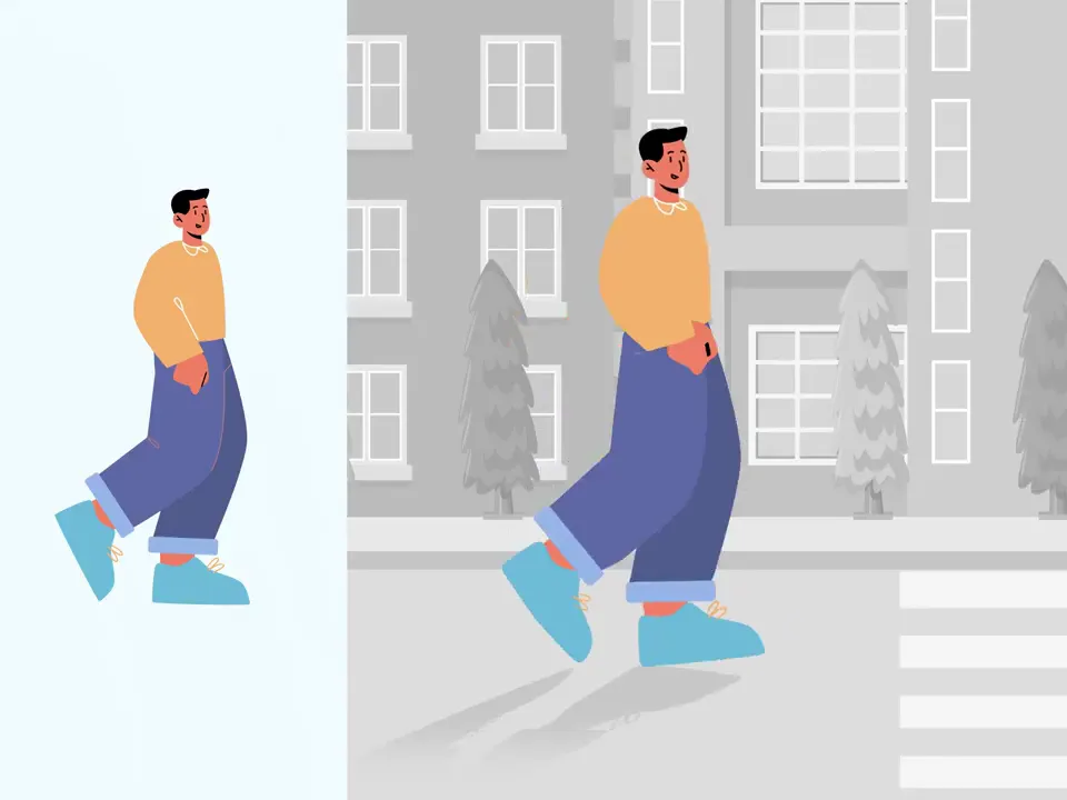 Flat Character Walk Loop, Original video