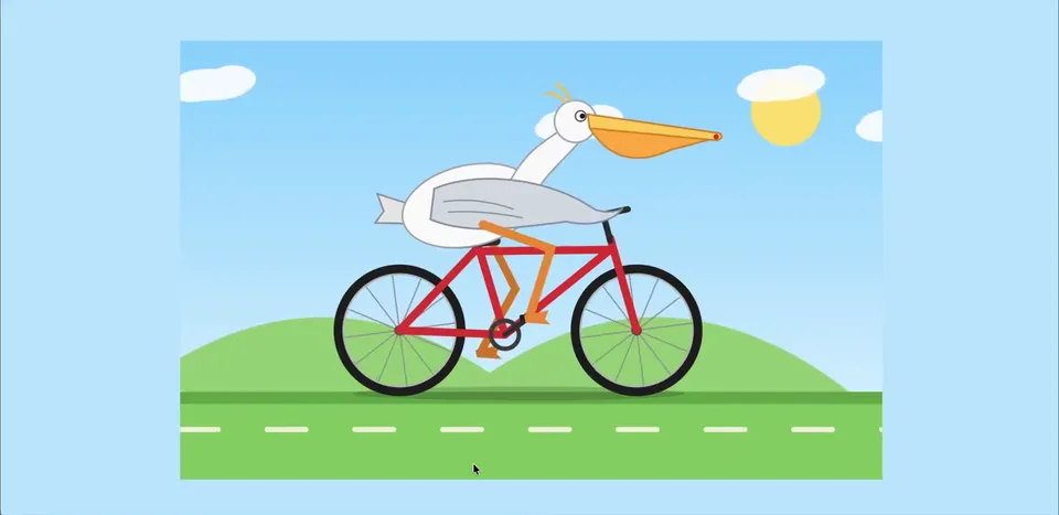 Flat Vector: Cycling Side-Scroll Loop, Original video