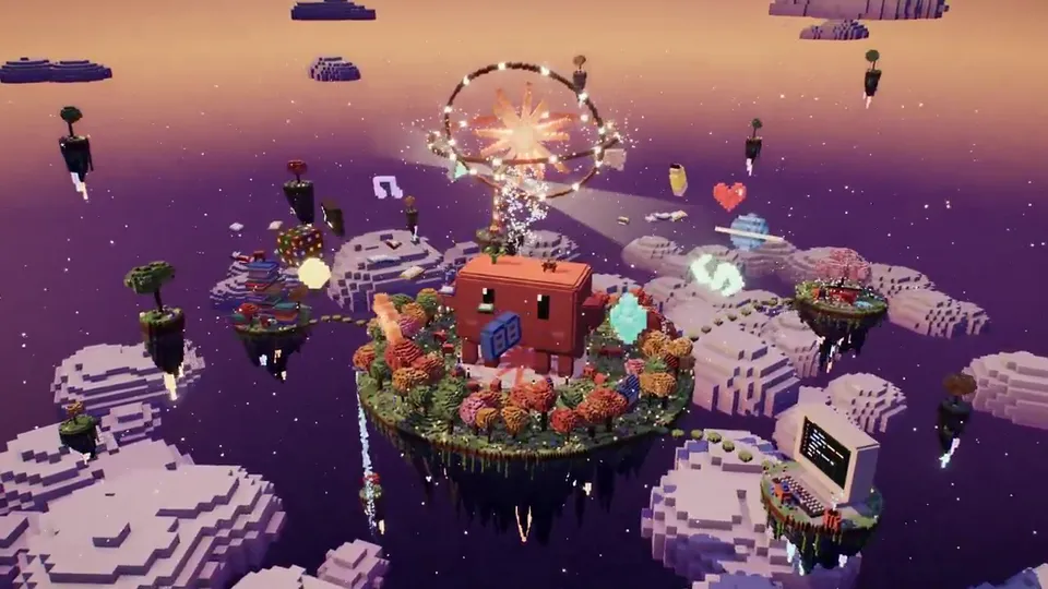 Floating Voxel Island Gyroscope, Original video
