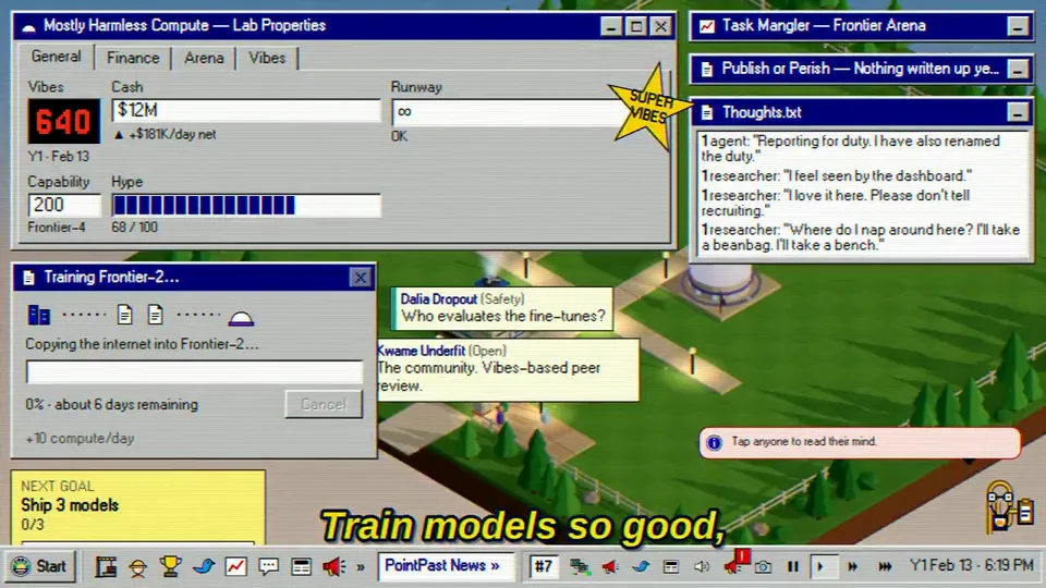 Frontier Lab Tycoon Trailer with Retro Desktop, Original video