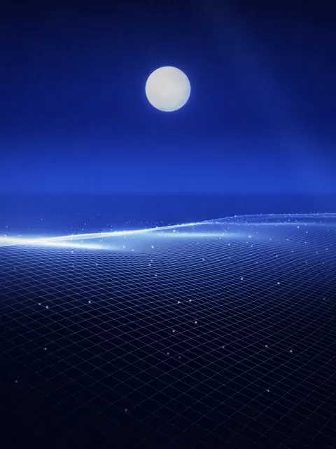 Glowing Wireframe Landscape, Original video