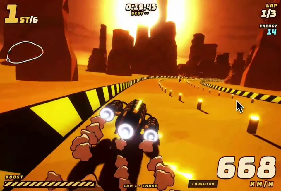 Desert-Canyon Pod-Racing Gameplay Film, Original video
