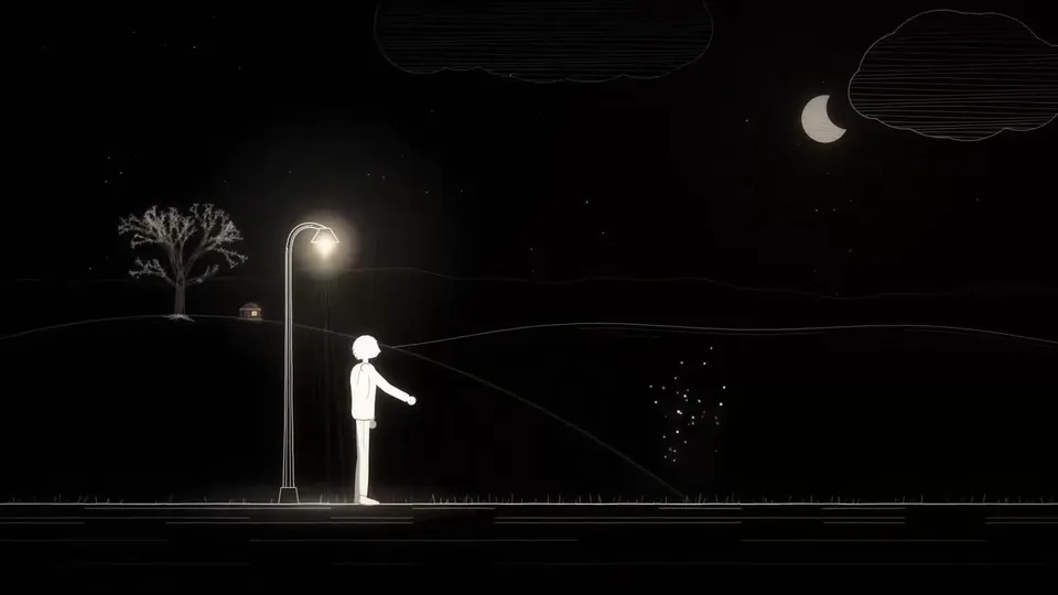 Glowing Line-Art Life Story, Original video