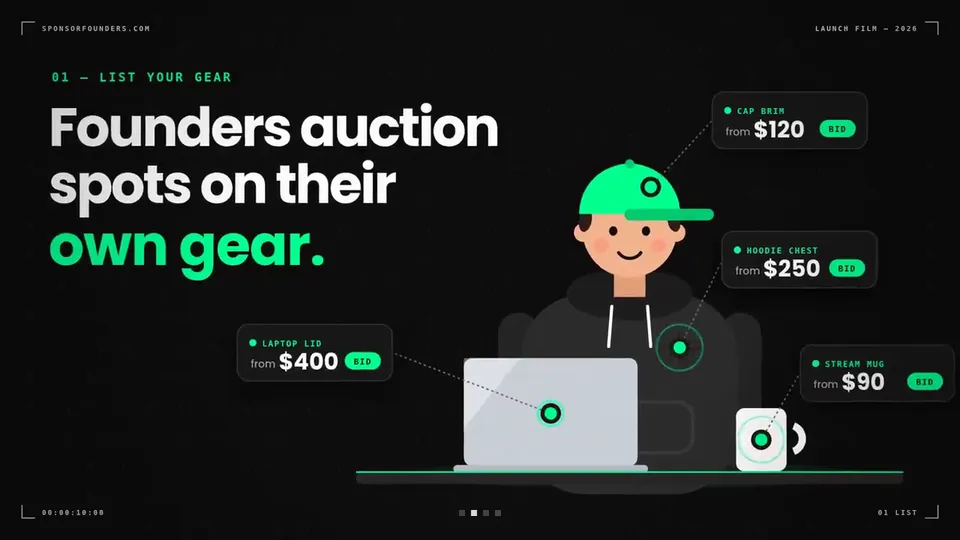 Hoodie Auction and Sold Stamp in a Founder, Original video