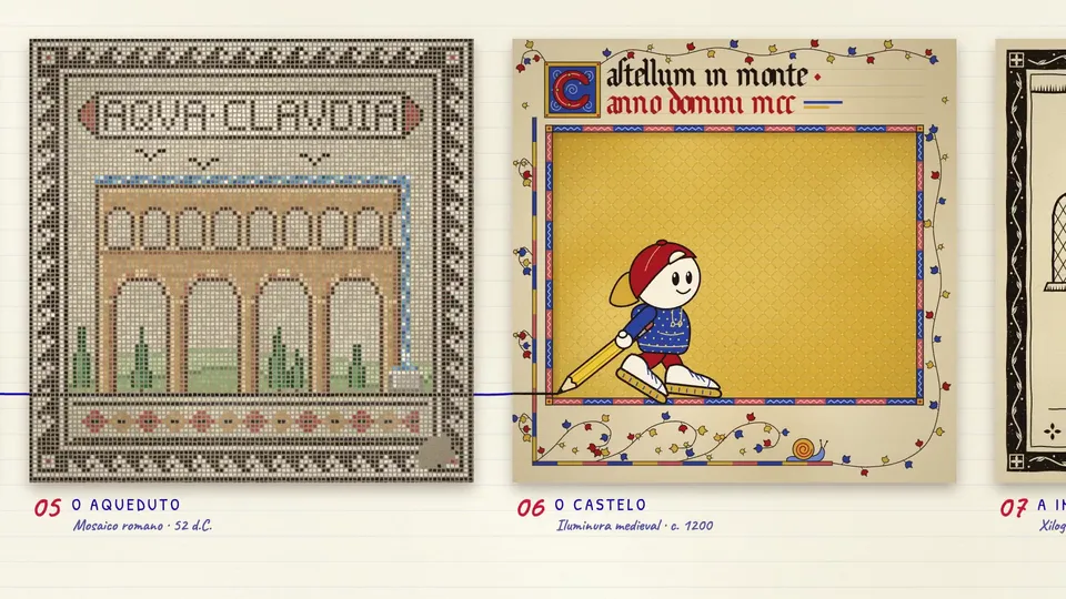 Doodle history scroll, Original video