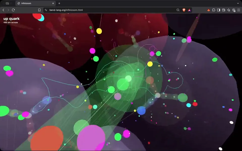 Infinite Zoom Dives from a Room Down to Quarks, Original video