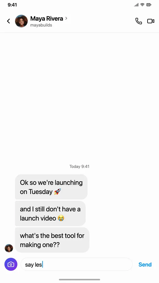 Vertical DM Conversation Videos, Original video
