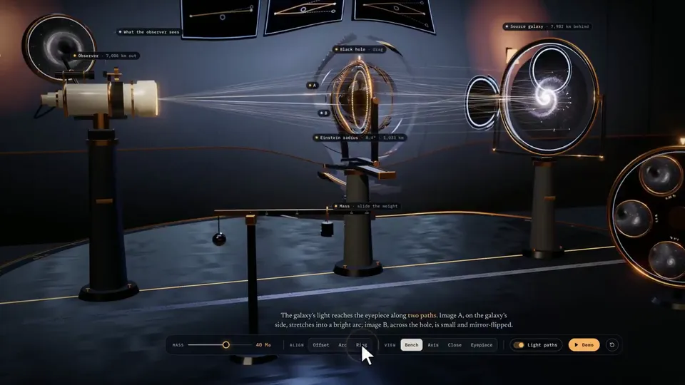 Interactive Black Hole Lab Bends Starlight into, Original video