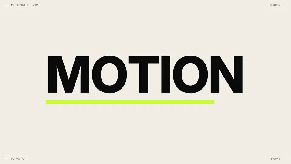 Bold Typographic Motion Reel, Original video