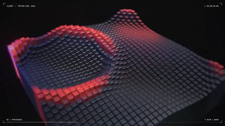Wordmark Portfolio Opener (Voxel Waves × Particles), Original video