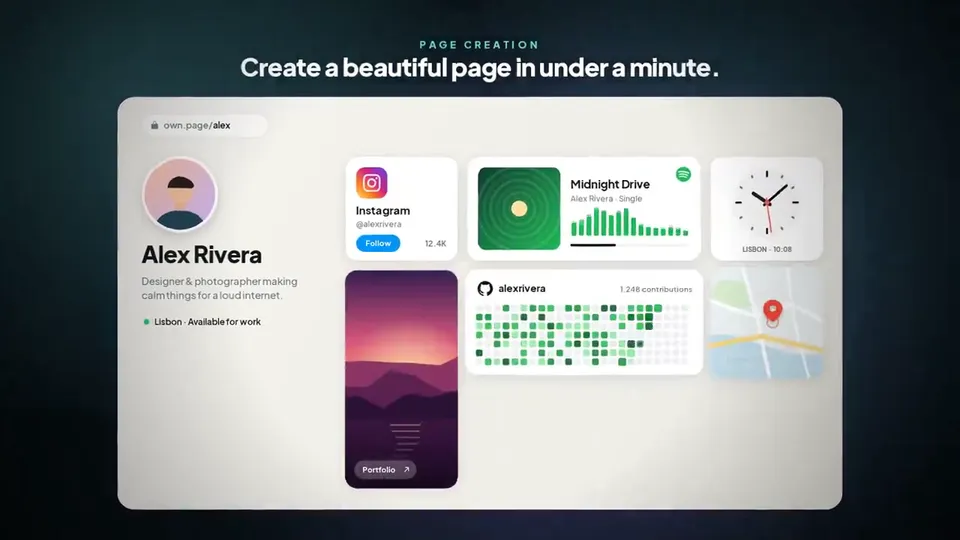 Link-in-bio page-builder promo, Original video