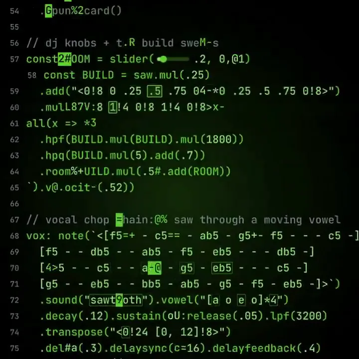 Live-Coded Beat Visualization, Original video