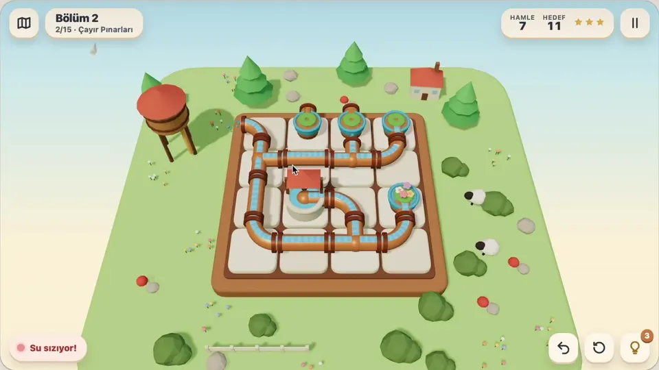 Low Poly Tractor Crosses Farm Roads in a Web, Original video