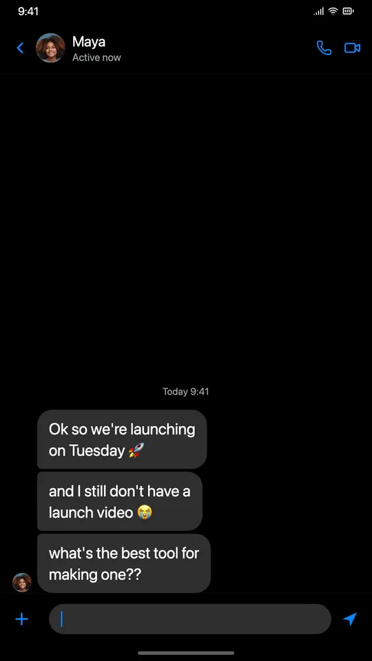 Vertical Chat Interface Ads, Original video
