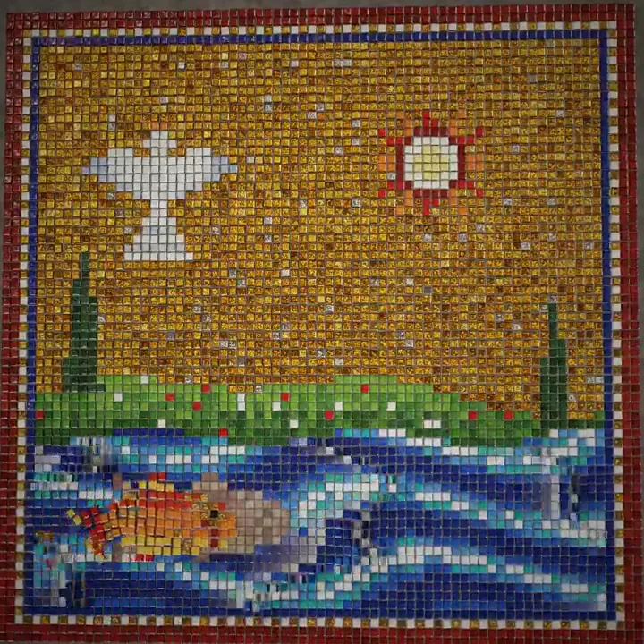 Mosaic Tiles Lift Flip and Swim into Place, Original video