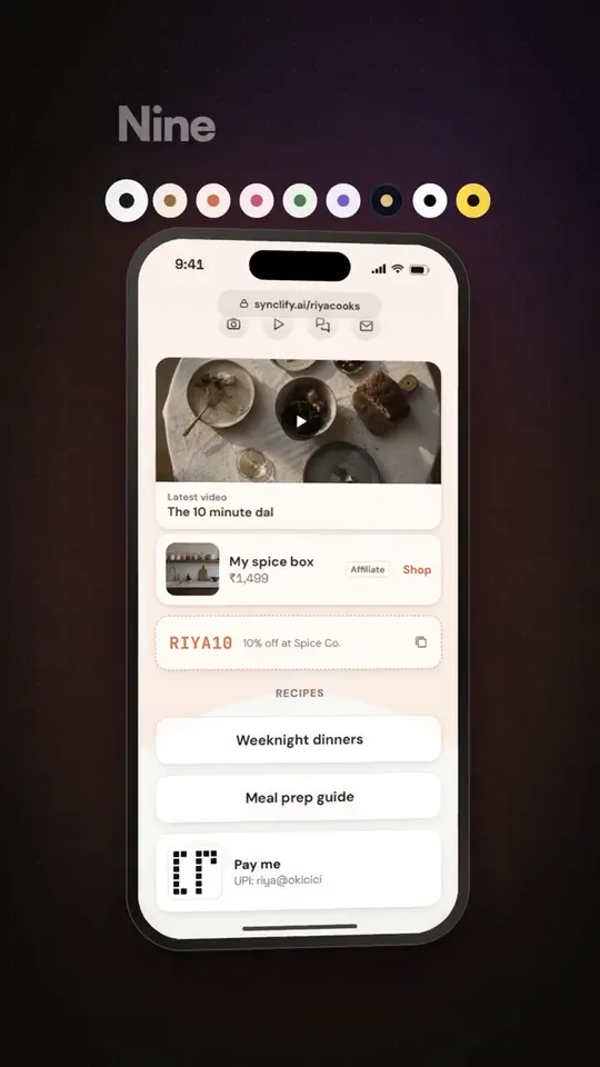 Vertical link-in-bio promo, Original video